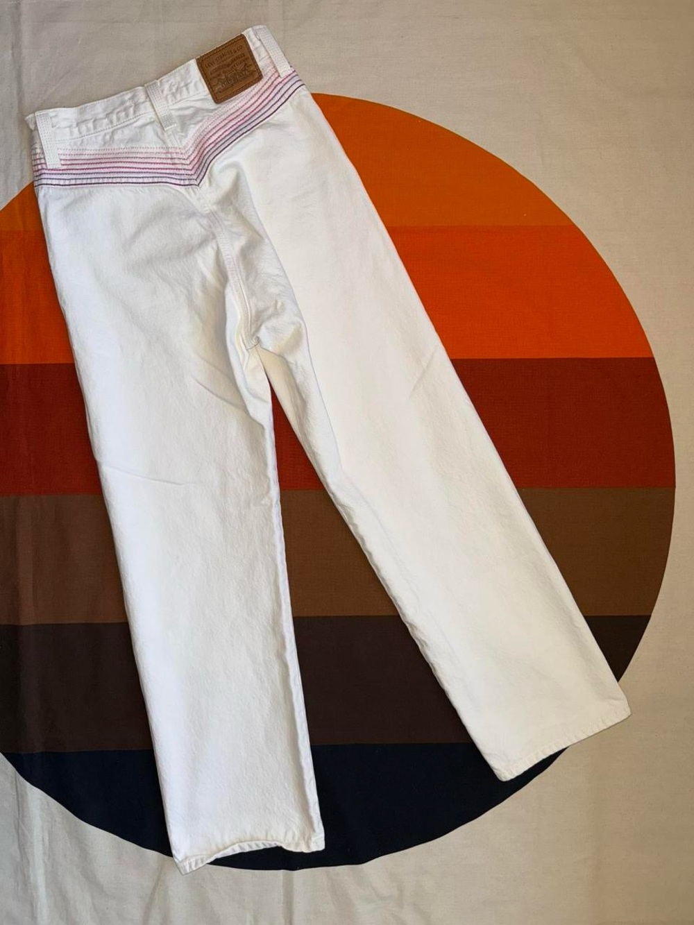 Levi’s ribcage straight rainbow stitch jeans